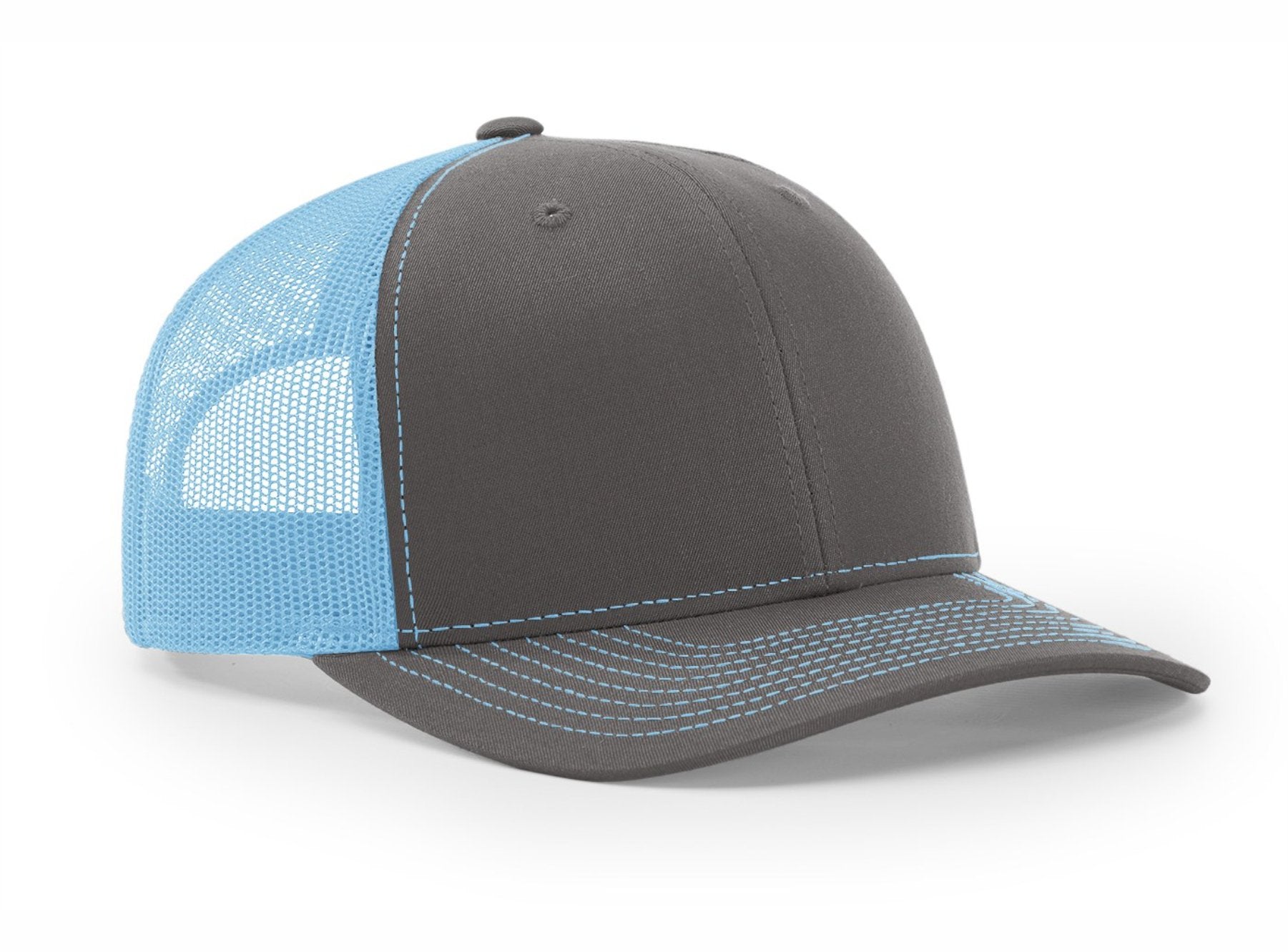 With Logo Biscuit/True Blue Richardson 112 Trucker Mesh Snapback